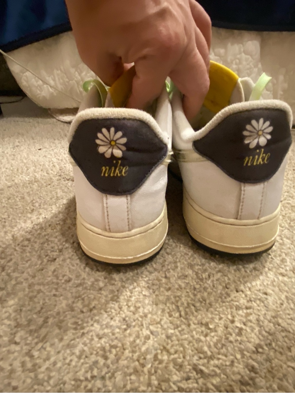 Nike 2019 White Air Force 1’s in Daisy color way. - Picture 3 of 6